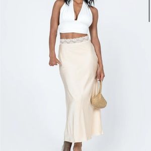 Princess Polly The Charmaine maxi skirt in cream